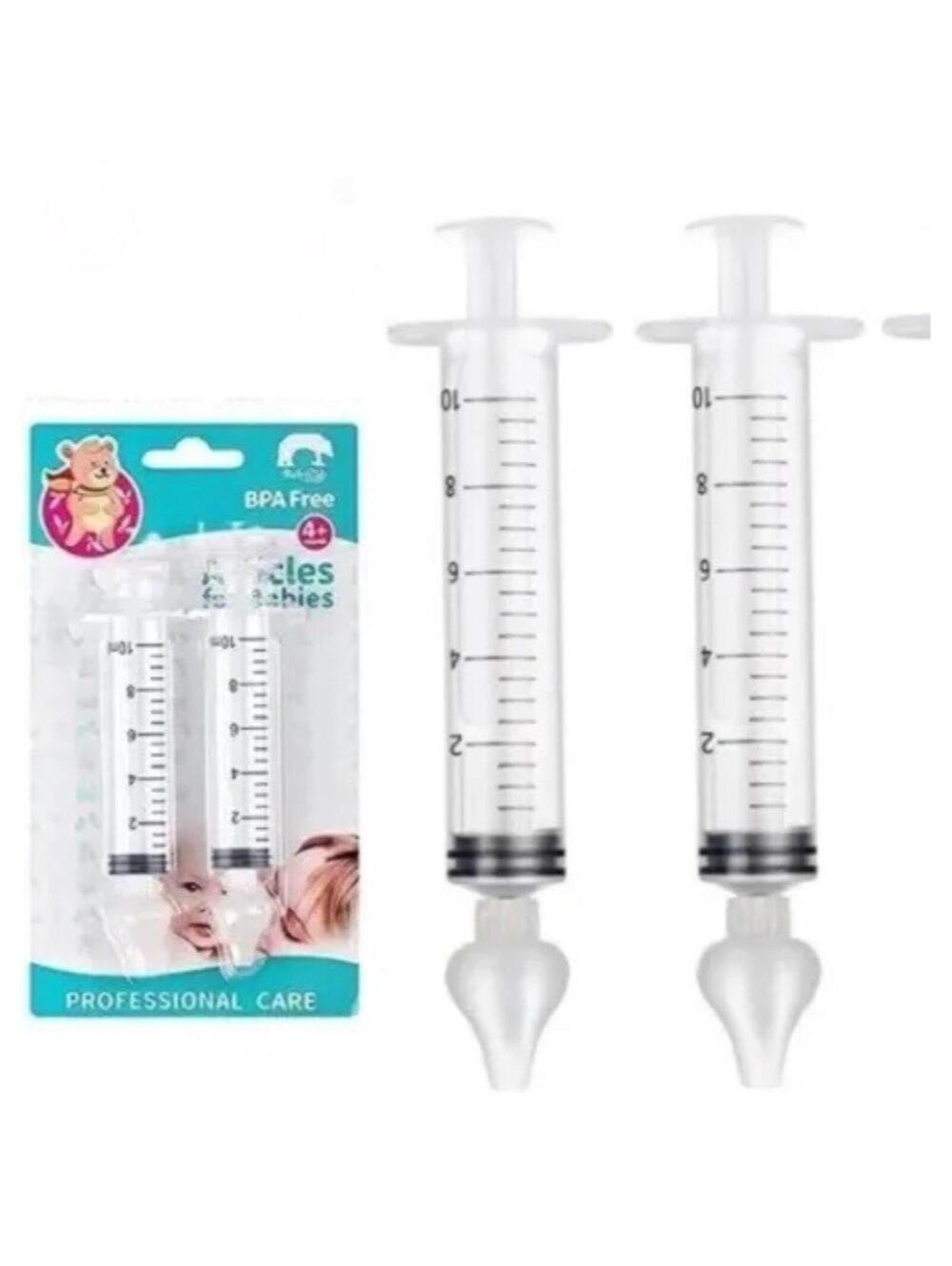 2-Pack Baby Nose Aspirator Nasal Cleaner Sucker Infant Nasal Irrigator Helps Cle